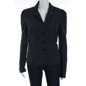 PAUL SMITH PINK  Navy Cotton Striped Long Sleeve Button Front Blazer Sz L